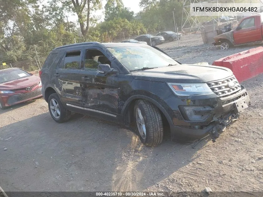 2017 Ford Explorer Xlt VIN: 1FM5K8D8XHGA06482 Lot: 40235710