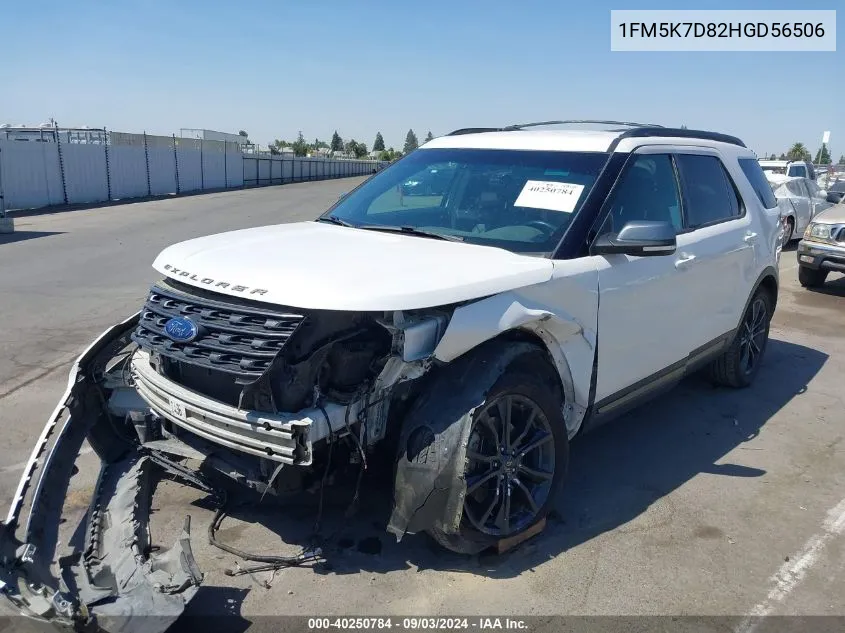 2017 Ford Explorer Xlt VIN: 1FM5K7D82HGD56506 Lot: 40250784