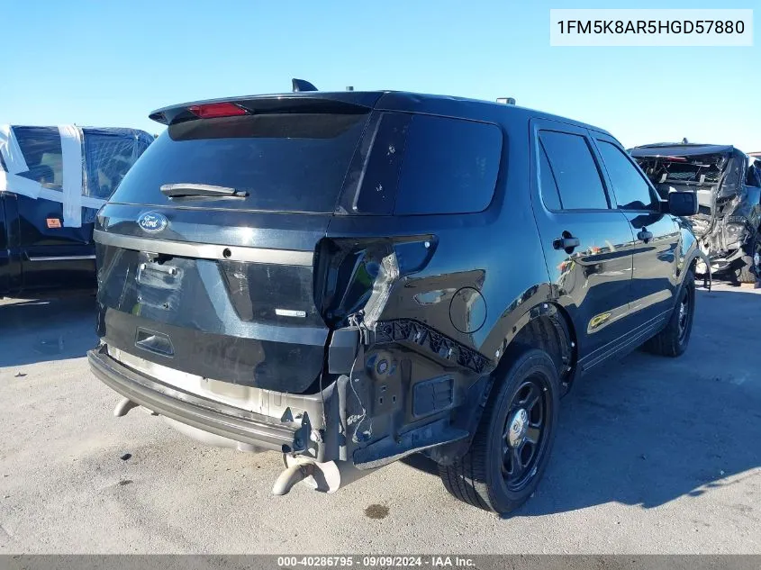 2017 Ford Utility Police Interceptor VIN: 1FM5K8AR5HGD57880 Lot: 40286795