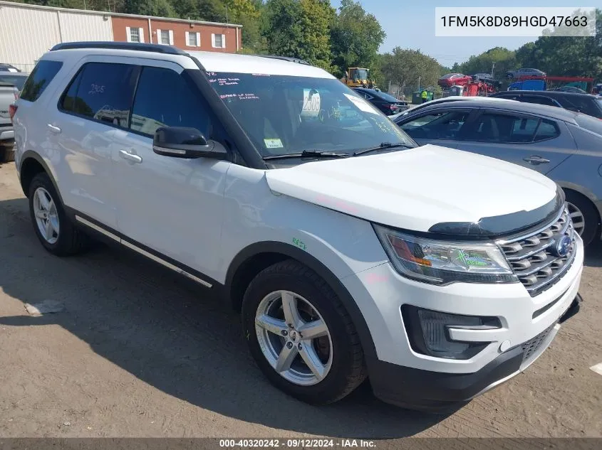 1FM5K8D89HGD47663 2017 Ford Explorer Xlt