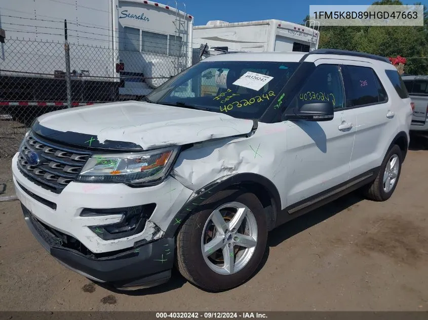 1FM5K8D89HGD47663 2017 Ford Explorer Xlt