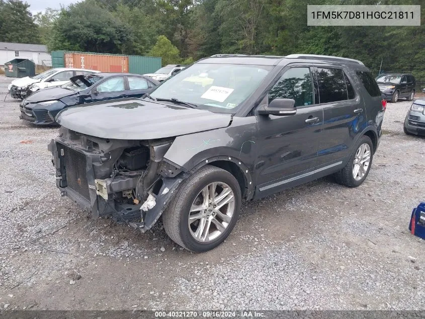 2017 Ford Explorer Xlt VIN: 1FM5K7D81HGC21811 Lot: 40321270