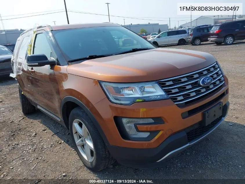 1FM5K8D83HGC30497 2017 Ford Explorer Xlt