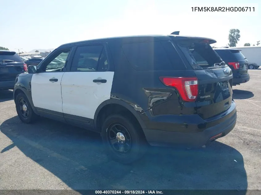 1FM5K8AR2HGD06711 2017 Ford Explorer Police Interceptor