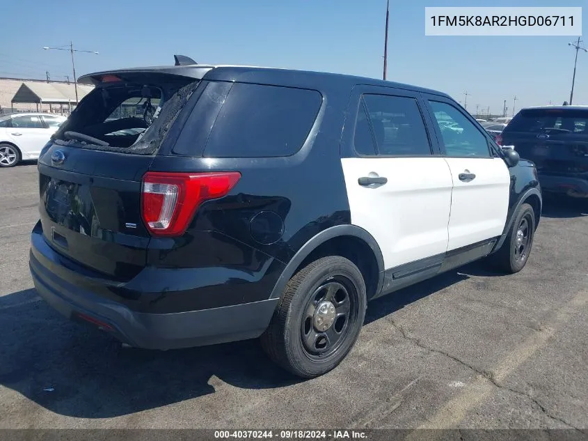 1FM5K8AR2HGD06711 2017 Ford Explorer Police Interceptor