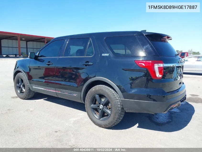 2017 Ford Explorer Xlt VIN: 1FM5K8D89HGE17887 Lot: 40435611