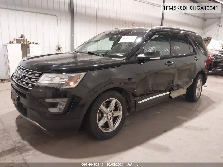 2017 Ford Explorer Xlt VIN: 1FM5K8DH0HGA10041 Lot: 40482744