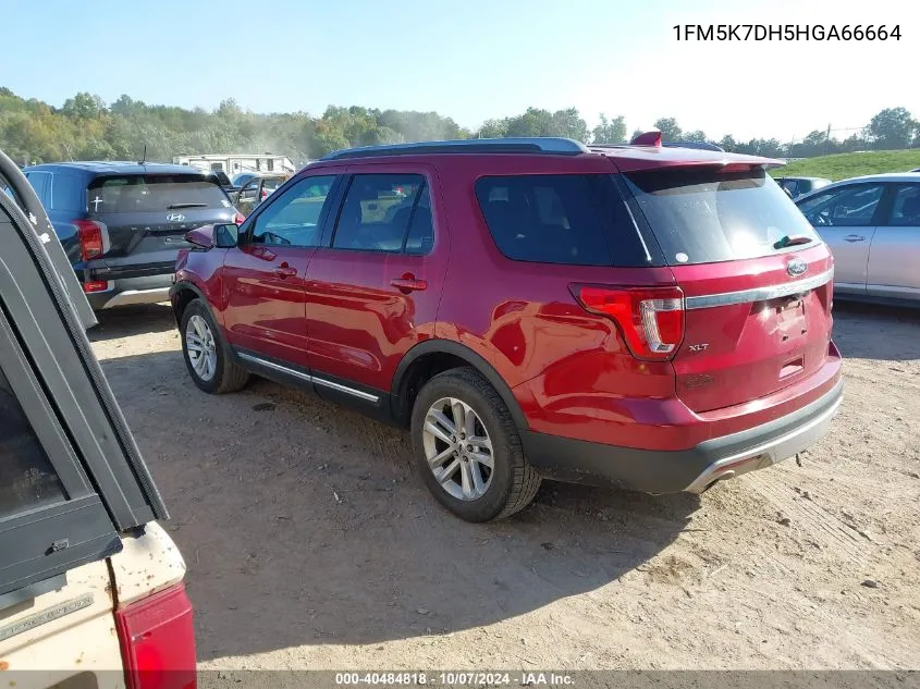 2017 Ford Explorer Xlt VIN: 1FM5K7DH5HGA66664 Lot: 40484818