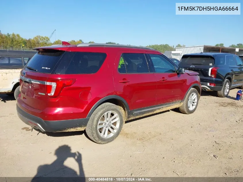 2017 Ford Explorer Xlt VIN: 1FM5K7DH5HGA66664 Lot: 40484818