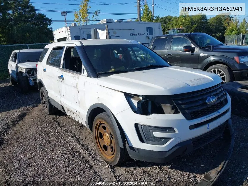 2017 Ford Utility Police Interceptor VIN: 1FM5K8AR3HGA62941 Lot: 40490642