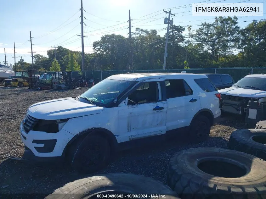 2017 Ford Utility Police Interceptor VIN: 1FM5K8AR3HGA62941 Lot: 40490642