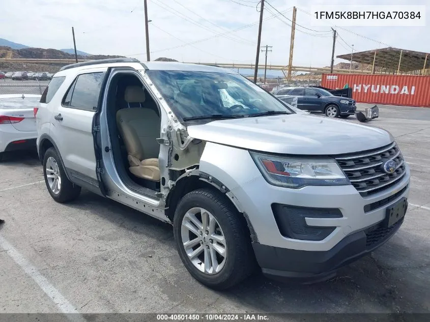 2017 Ford Explorer VIN: 1FM5K8BH7HGA70384 Lot: 40501450