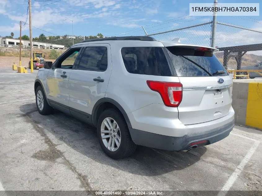 2017 Ford Explorer VIN: 1FM5K8BH7HGA70384 Lot: 40501450