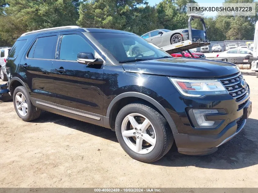 2017 Ford Explorer Xlt VIN: 1FM5K8D85HGA87228 Lot: 40502459