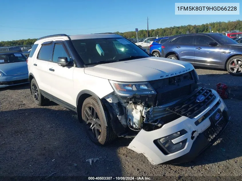 2017 Ford Explorer Sport VIN: 1FM5K8GT9HGD66228 Lot: 40503307