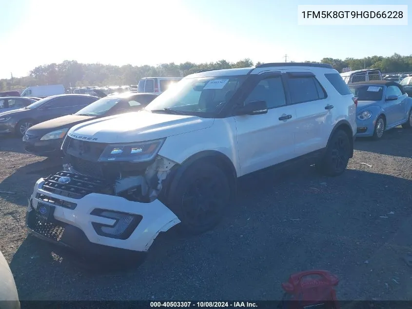 2017 Ford Explorer Sport VIN: 1FM5K8GT9HGD66228 Lot: 40503307