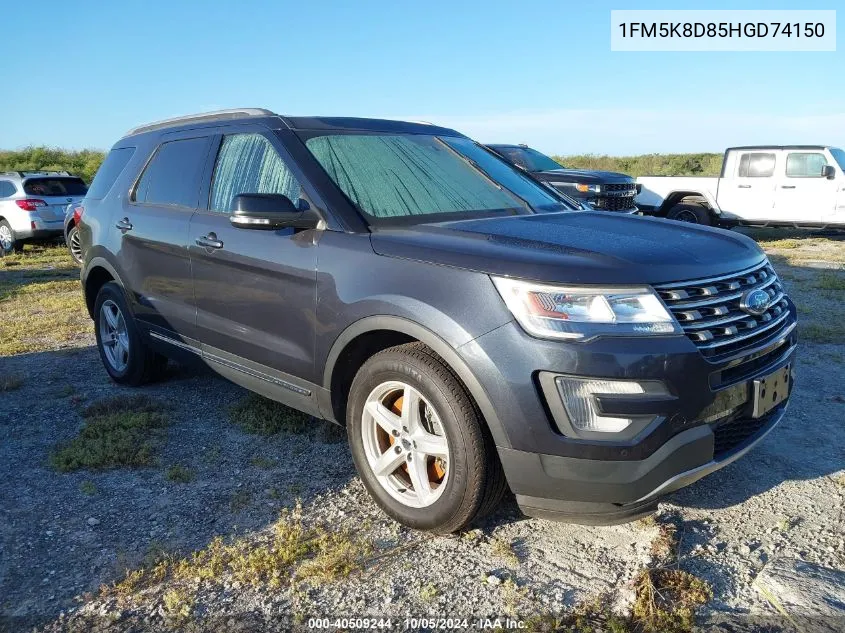 2017 Ford Explorer Xlt VIN: 1FM5K8D85HGD74150 Lot: 40509244