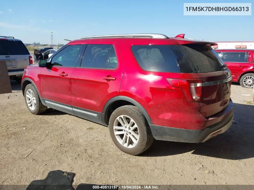 2017 Ford Explorer Xlt VIN: 1FM5K7DH8HGD66313 Lot: 40513197