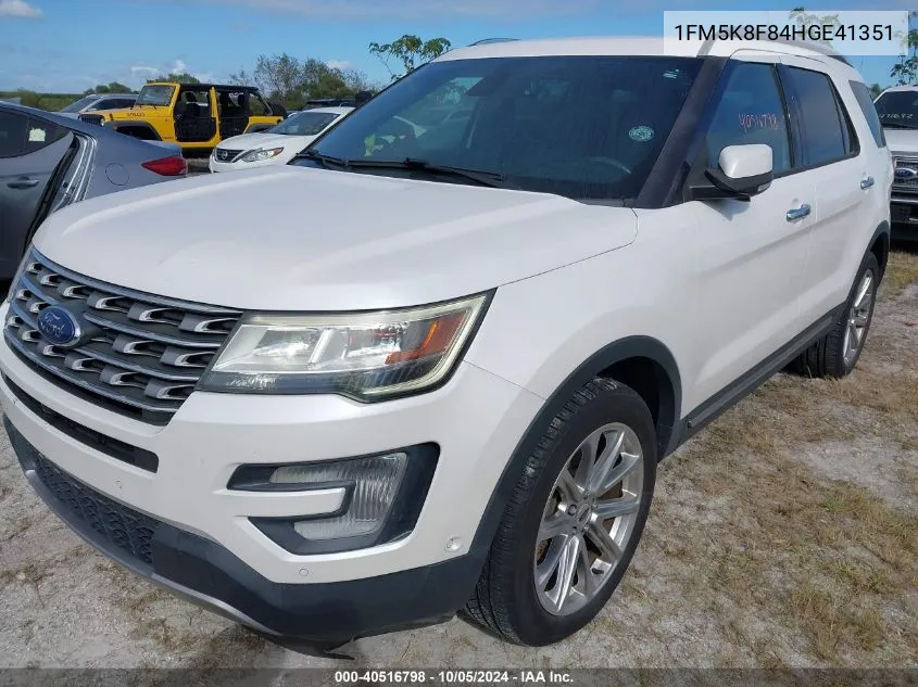 2017 Ford Explorer Limited VIN: 1FM5K8F84HGE41351 Lot: 40516798