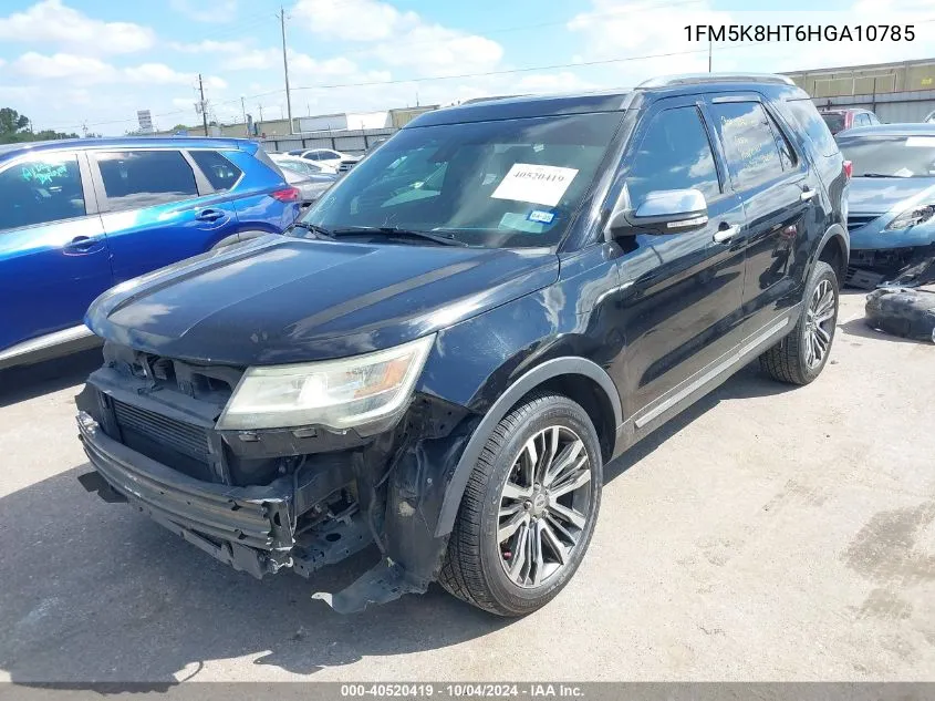 2017 Ford Explorer Platinum VIN: 1FM5K8HT6HGA10785 Lot: 40520419