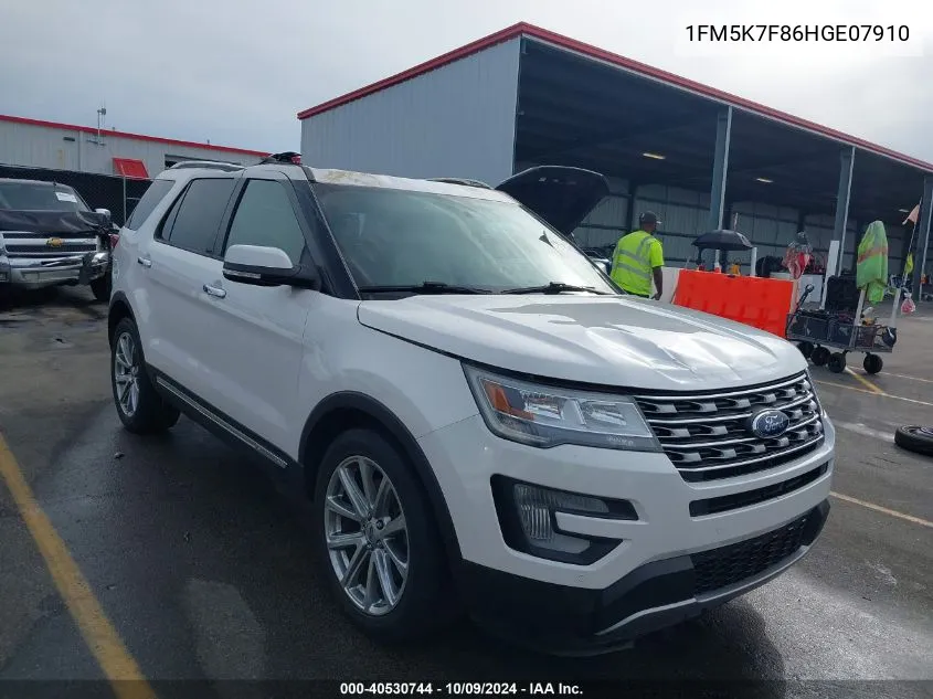 2017 Ford Explorer Limited VIN: 1FM5K7F86HGE07910 Lot: 40530744