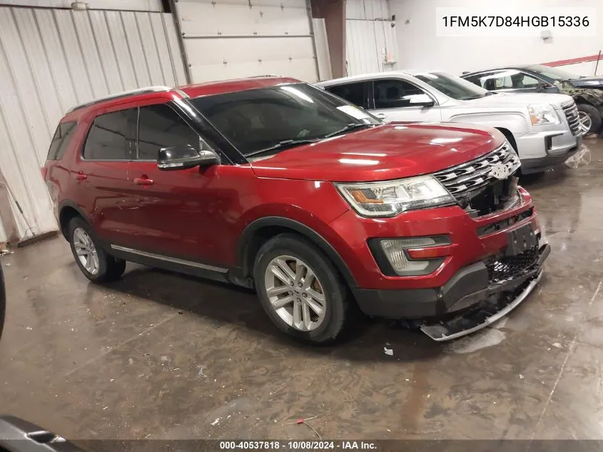 2017 Ford Explorer Xlt VIN: 1FM5K7D84HGB15336 Lot: 40537818