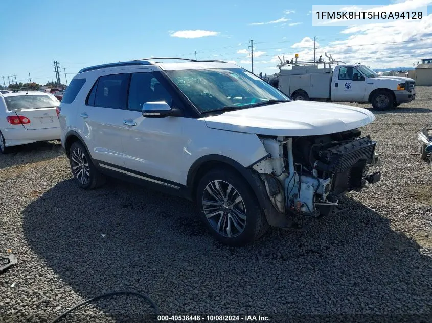 2017 Ford Explorer Platinum VIN: 1FM5K8HT5HGA94128 Lot: 40538448