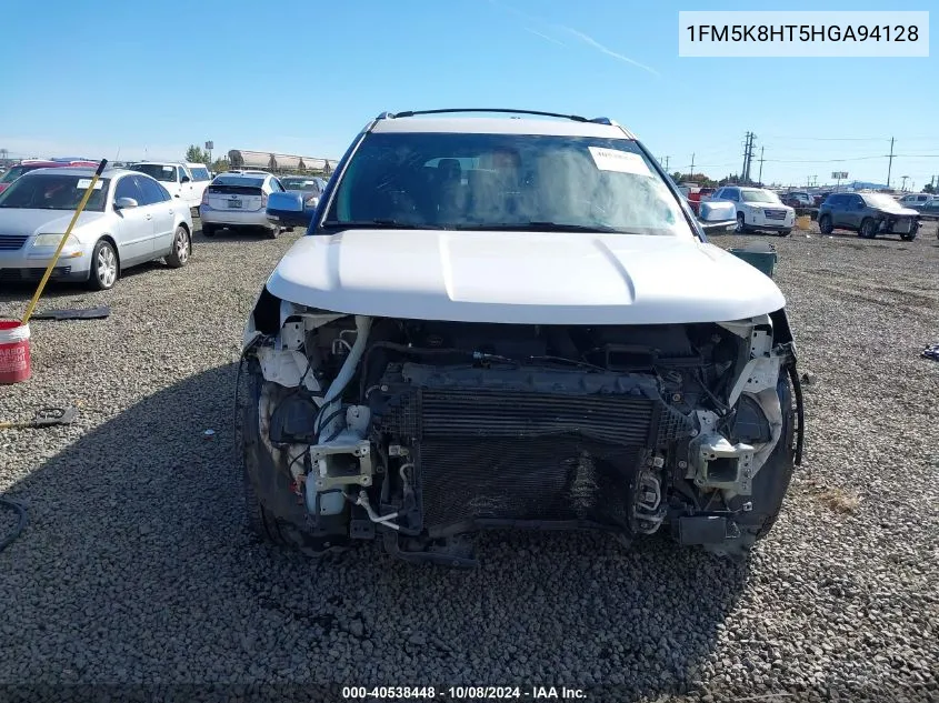 2017 Ford Explorer Platinum VIN: 1FM5K8HT5HGA94128 Lot: 40538448