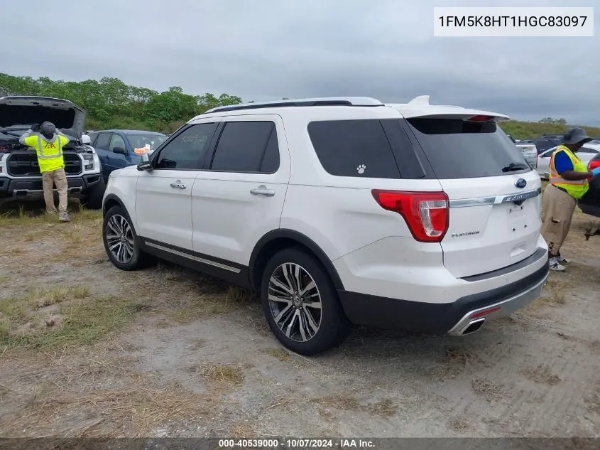 2017 Ford Explorer Platinum VIN: 1FM5K8HT1HGC83097 Lot: 40539000