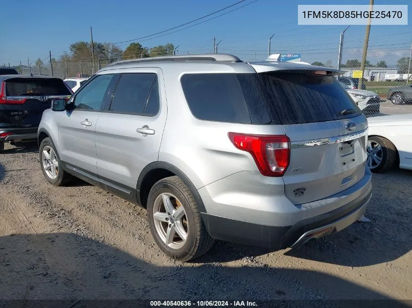 2017 Ford Explorer Xlt VIN: 1FM5K8D85HGE25470 Lot: 40540636