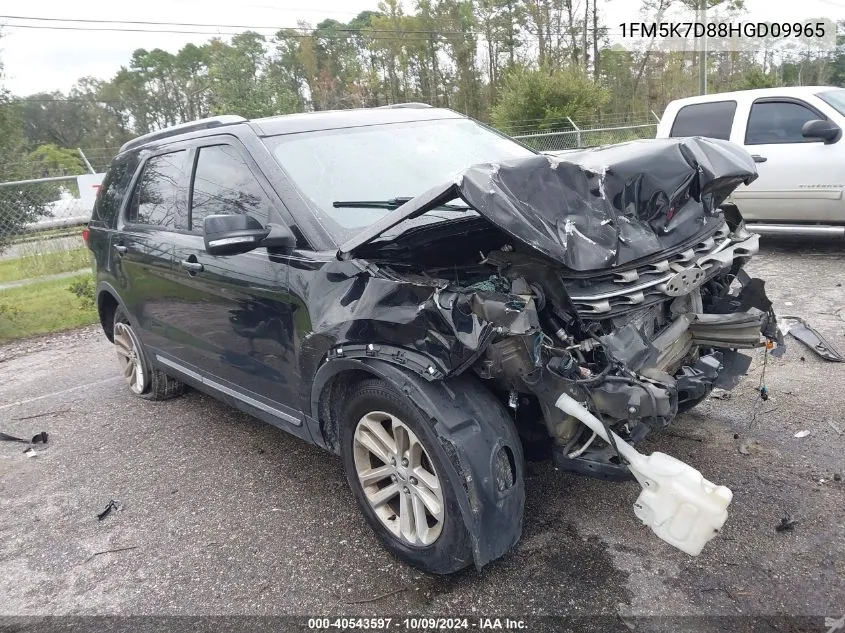 2017 Ford Explorer Xlt VIN: 1FM5K7D88HGD09965 Lot: 40543597