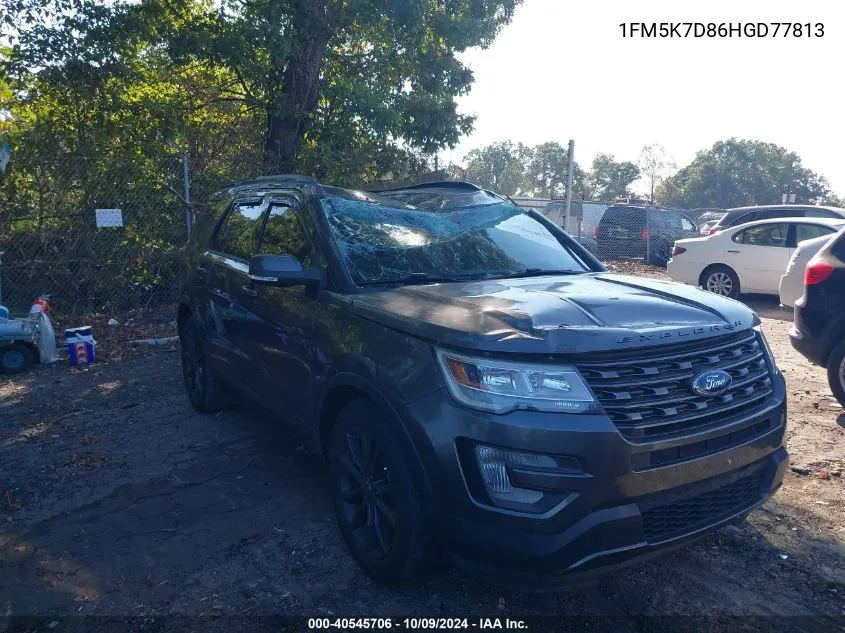 2017 Ford Explorer Xlt VIN: 1FM5K7D86HGD77813 Lot: 40545706