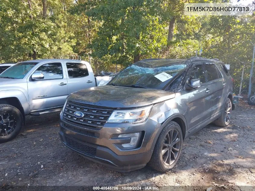 2017 Ford Explorer Xlt VIN: 1FM5K7D86HGD77813 Lot: 40545706