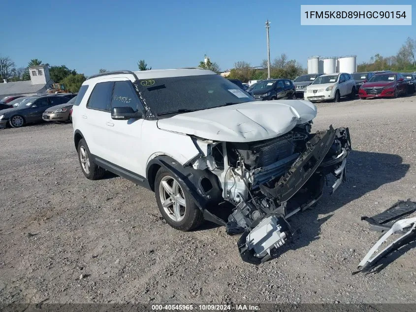 1FM5K8D89HGC90154 2017 Ford Explorer Xlt