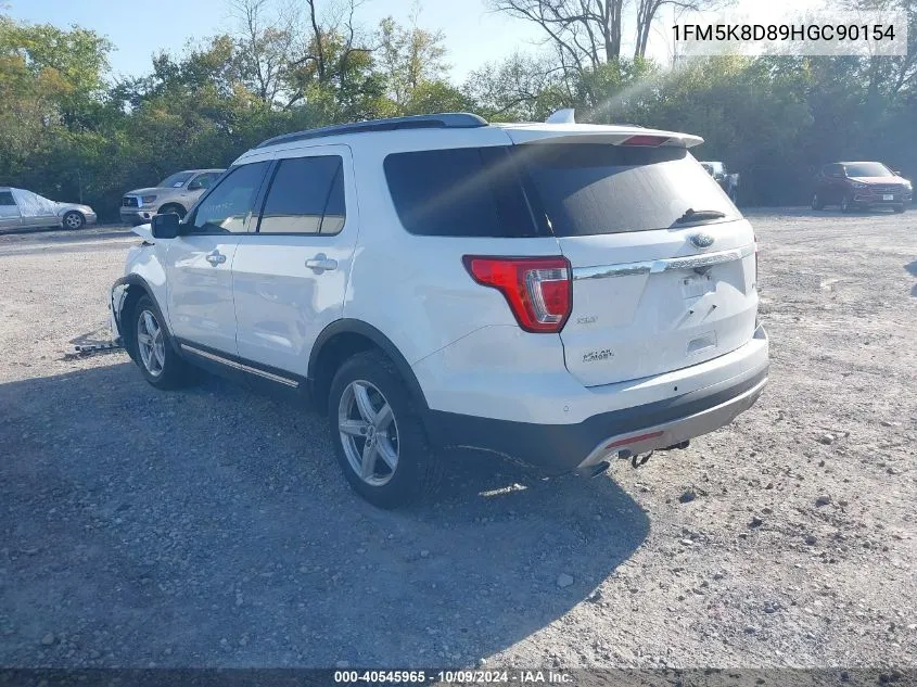 1FM5K8D89HGC90154 2017 Ford Explorer Xlt