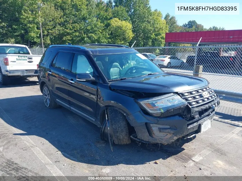 2017 Ford Explorer Limited VIN: 1FM5K8FH7HGD83395 Lot: 40550009