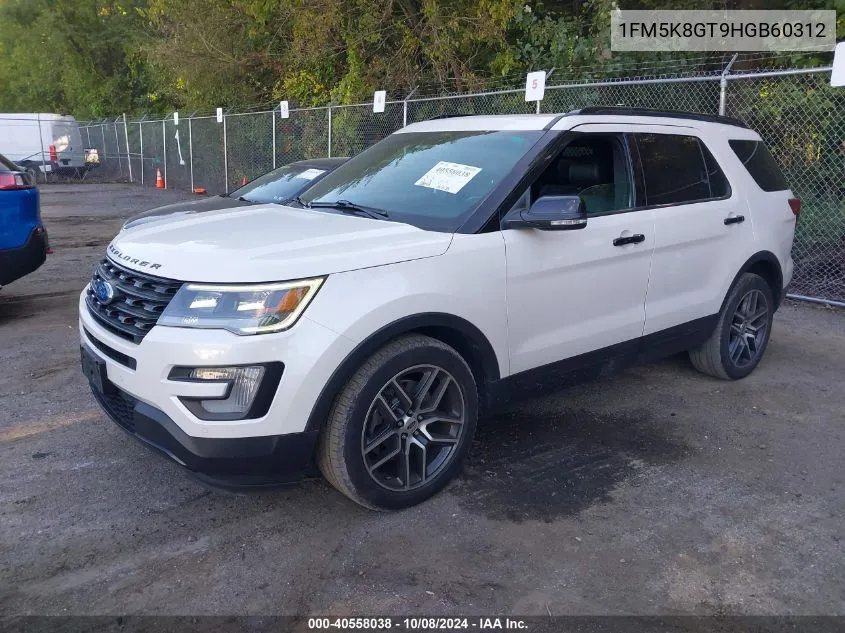 1FM5K8GT9HGB60312 2017 Ford Explorer Sport