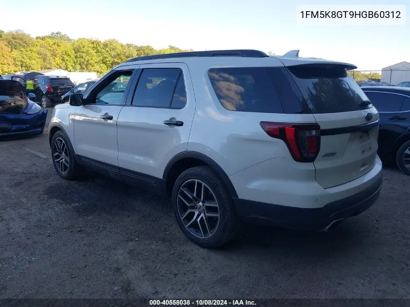 1FM5K8GT9HGB60312 2017 Ford Explorer Sport