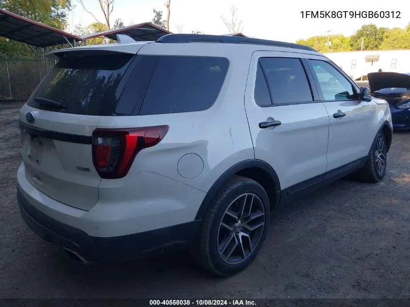 1FM5K8GT9HGB60312 2017 Ford Explorer Sport