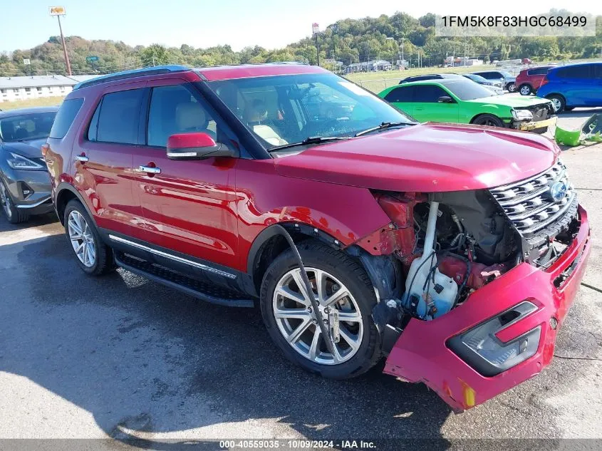 2017 Ford Explorer Limited VIN: 1FM5K8F83HGC68499 Lot: 40559035