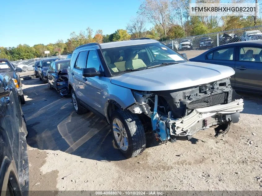 2017 Ford Explorer VIN: 1FM5K8BHXHGD82201 Lot: 40559070