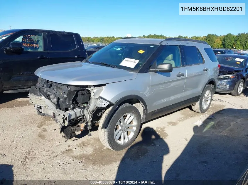 2017 Ford Explorer VIN: 1FM5K8BHXHGD82201 Lot: 40559070