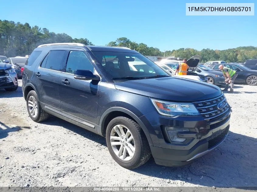 2017 Ford Explorer Xlt VIN: 1FM5K7DH6HGB05701 Lot: 40566288