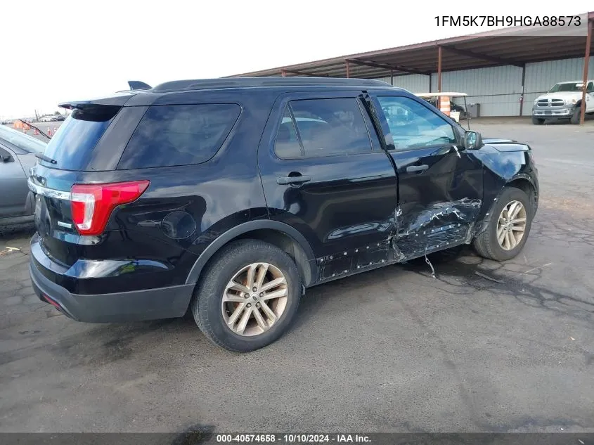 2017 Ford Explorer VIN: 1FM5K7BH9HGA88573 Lot: 40574658