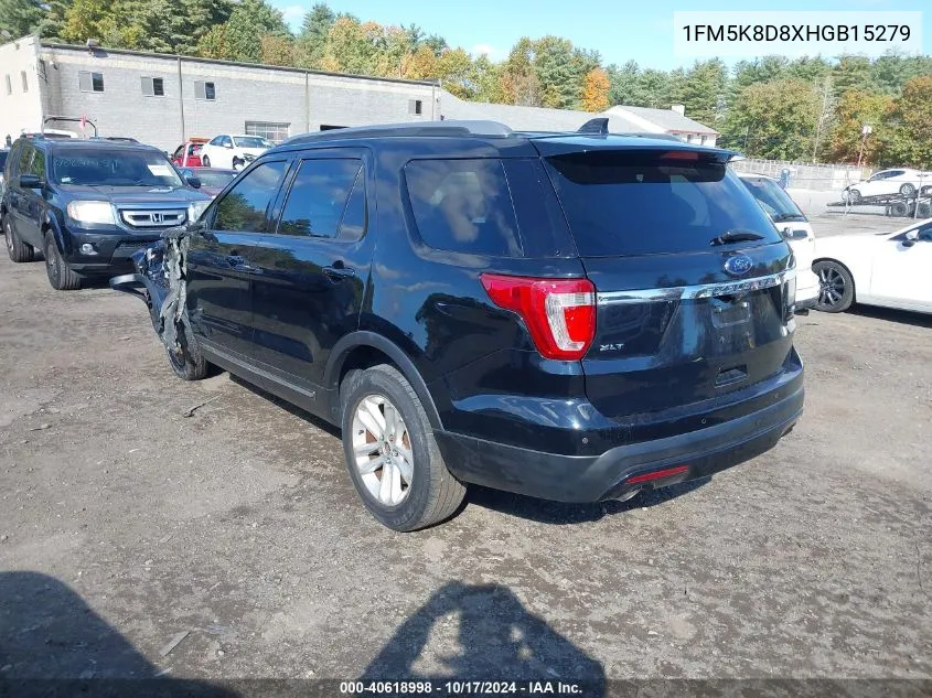 1FM5K8D8XHGB15279 2017 Ford Explorer Xlt