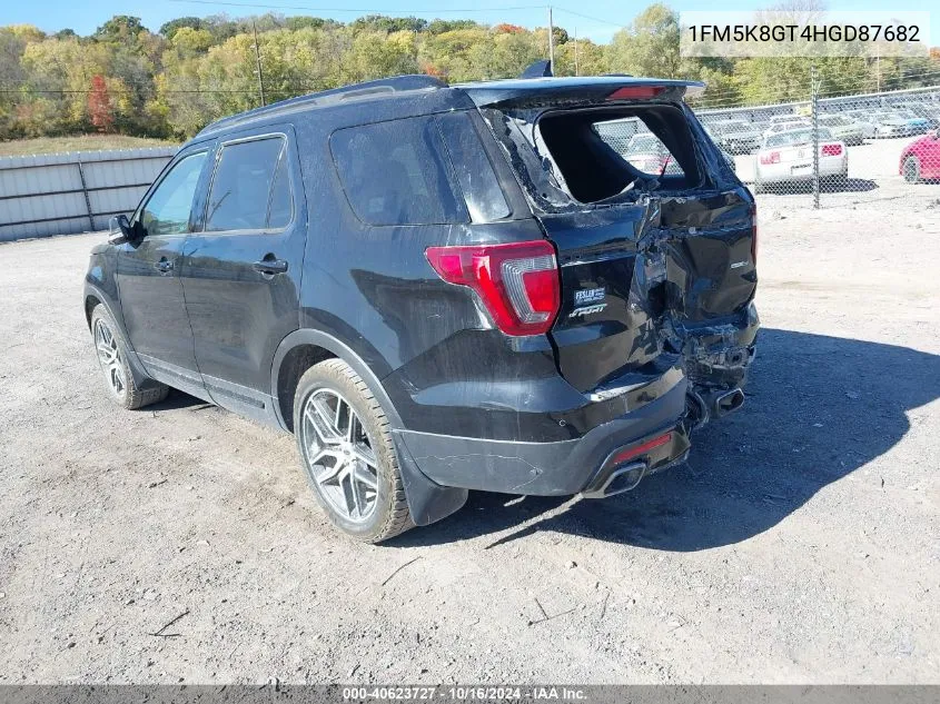 2017 Ford Explorer Sport VIN: 1FM5K8GT4HGD87682 Lot: 40623727