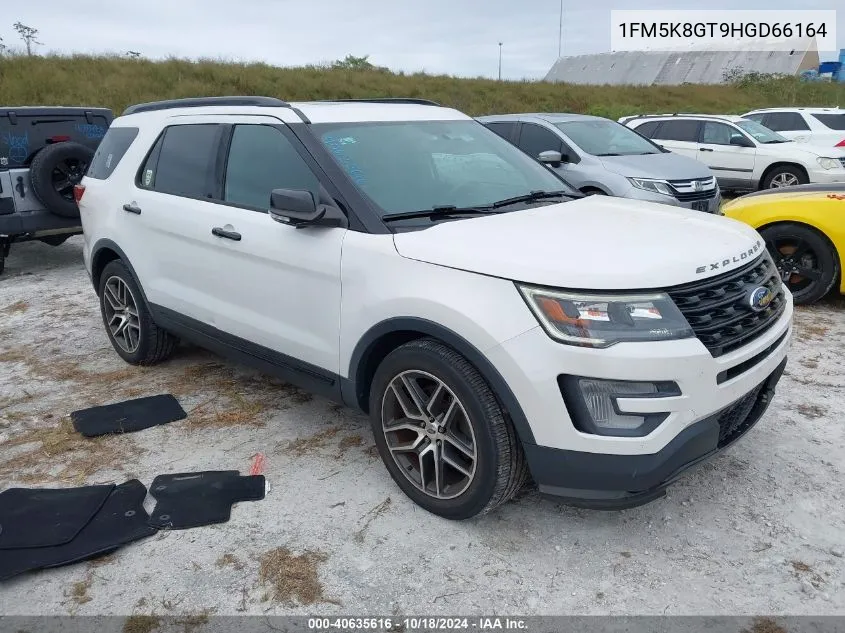 2017 Ford Explorer Sport VIN: 1FM5K8GT9HGD66164 Lot: 40635616