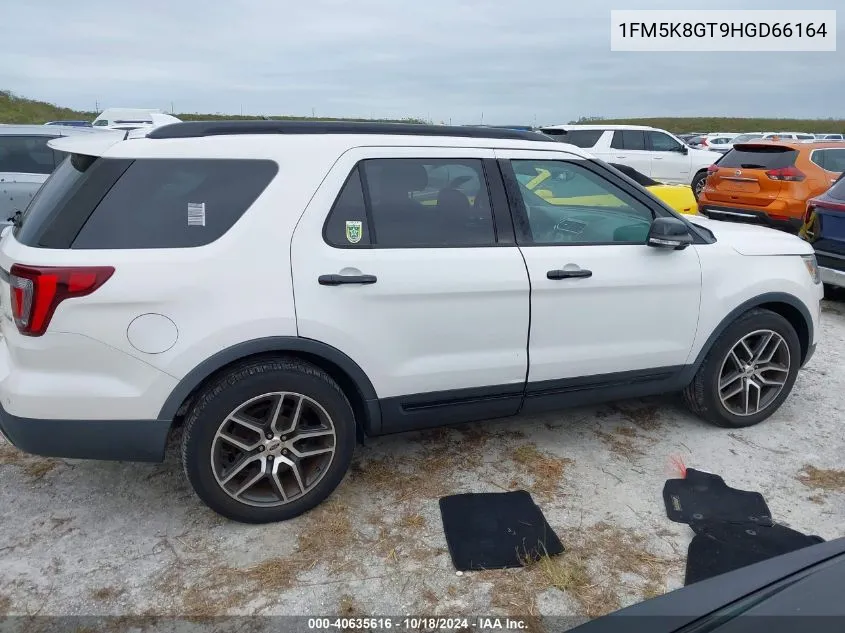 2017 Ford Explorer Sport VIN: 1FM5K8GT9HGD66164 Lot: 40635616