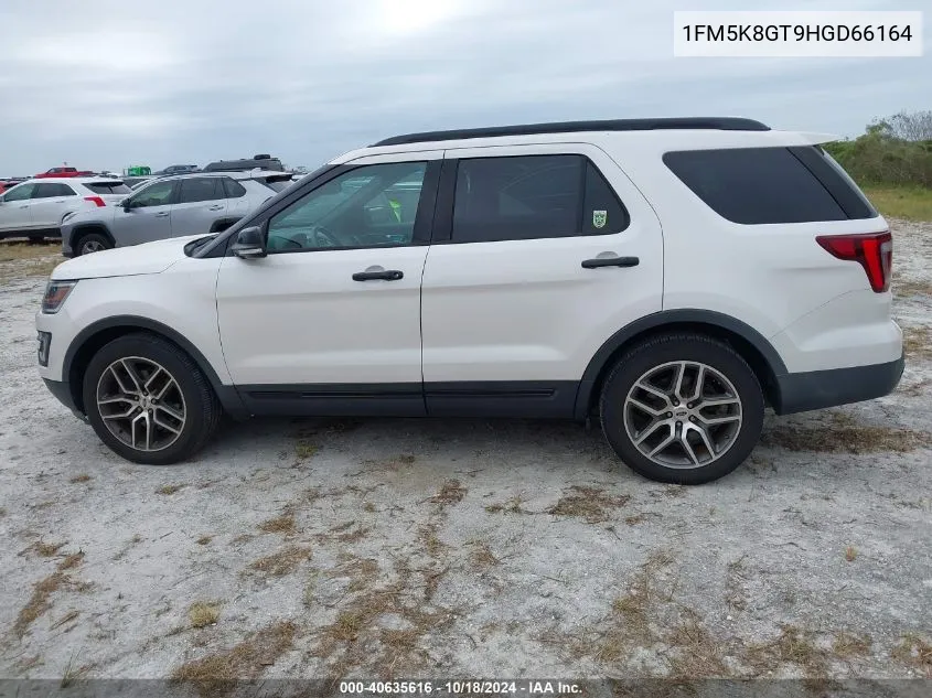 2017 Ford Explorer Sport VIN: 1FM5K8GT9HGD66164 Lot: 40635616