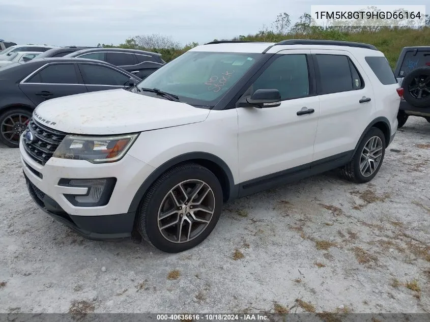 2017 Ford Explorer Sport VIN: 1FM5K8GT9HGD66164 Lot: 40635616